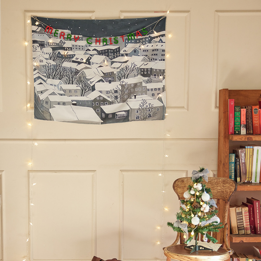 긴 겨울밤의 노래 크리스마스 패브릭 포스터 95*73cm